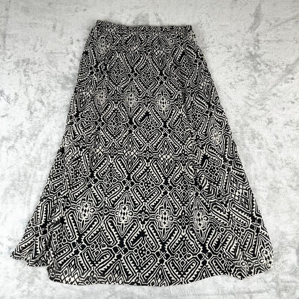 Vintage Covington Lightweight Maxi Skirt Size Med Peasant Boho Cottage Flowy